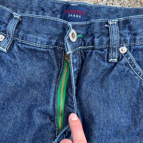 Vintage 90s! Tommy Hilfiger Denim Jeans 28/30 Big Logo Work Retro Skater - Picture 8 of 8